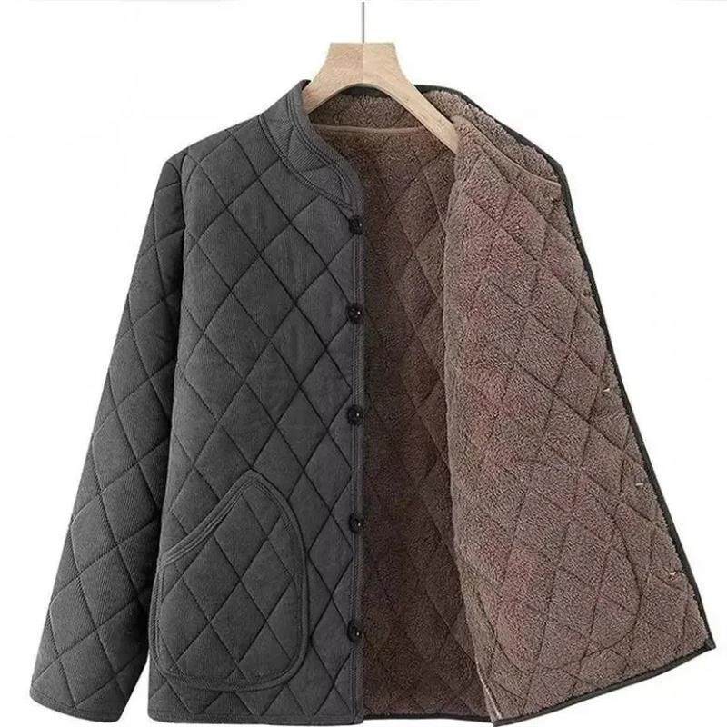 希遇STUDIO中老年上装冬常规款K内穿羊羔绒加绒加厚宽松型棉衣秋,淘宝优惠券,粉丝福利购,淘宝优惠卷