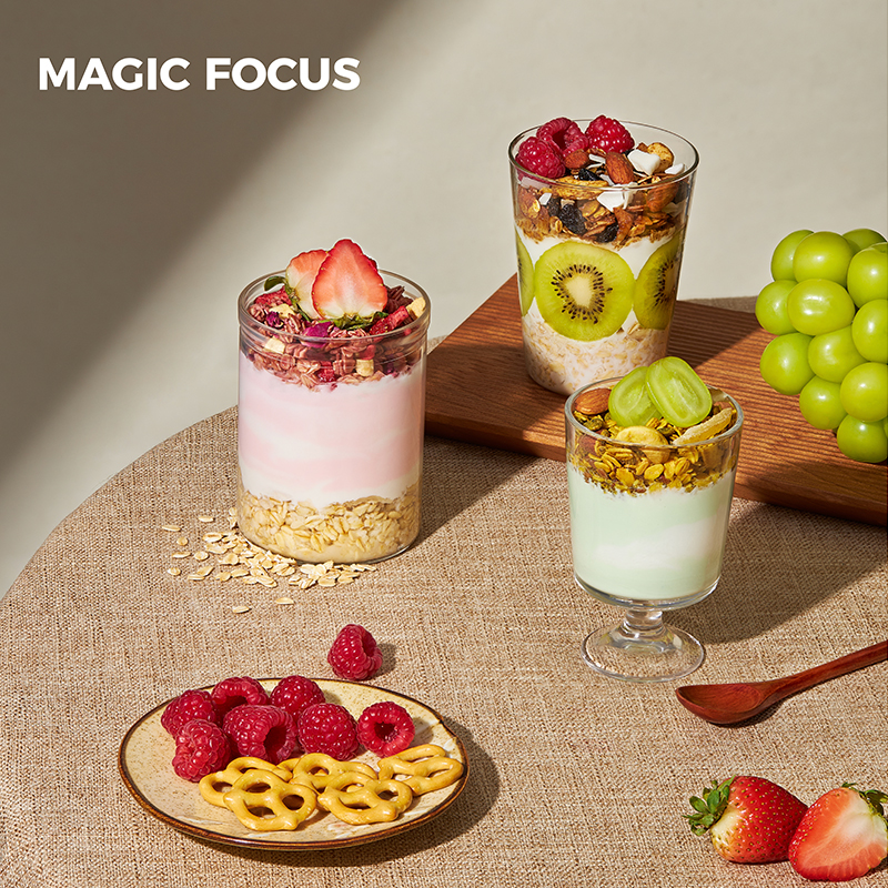 MagicFocus咖啡坚果烘焙燕麦片即食草莓水果姜黄燕麦片营养早餐