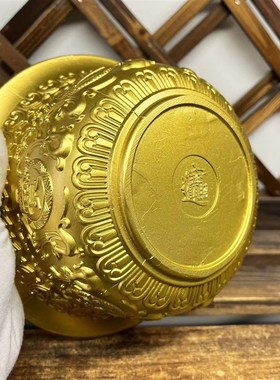 高档大号纯铜聚宝盆摆件纯黄铜客厅招财进宝家居装饰开业乔迁礼品