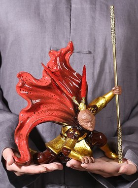 新中式陶瓷齐天大圣孙悟空摆件家居装饰品斗战胜佛美猴王桌面摆设