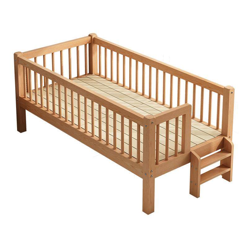榉木儿童床拼接大床带防护栏加宽实木小床男孩女孩婴儿宝宝床边床,淘宝优惠券,粉丝福利购,淘宝优惠卷