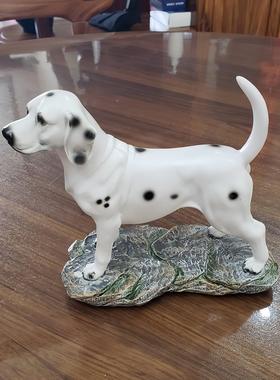 创意树脂可爱桌面假狗仿真狗大号斑点狗模型进门摆件落地宠物饰品