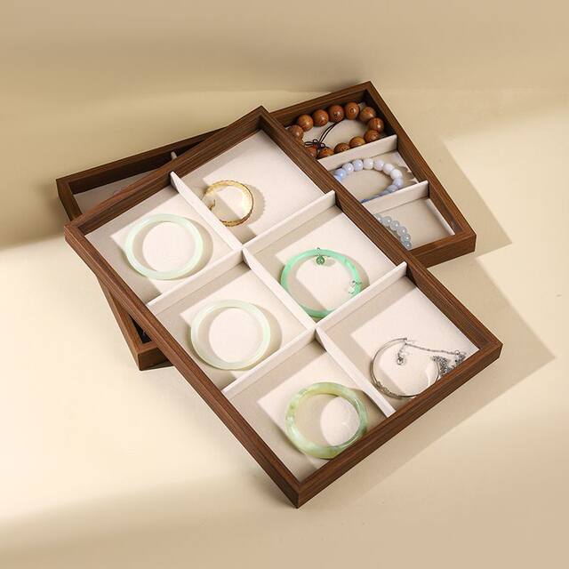 Beaded tray high-end retro jewelry ring large capacity necklace bracelet storage earring display earring bracelet products