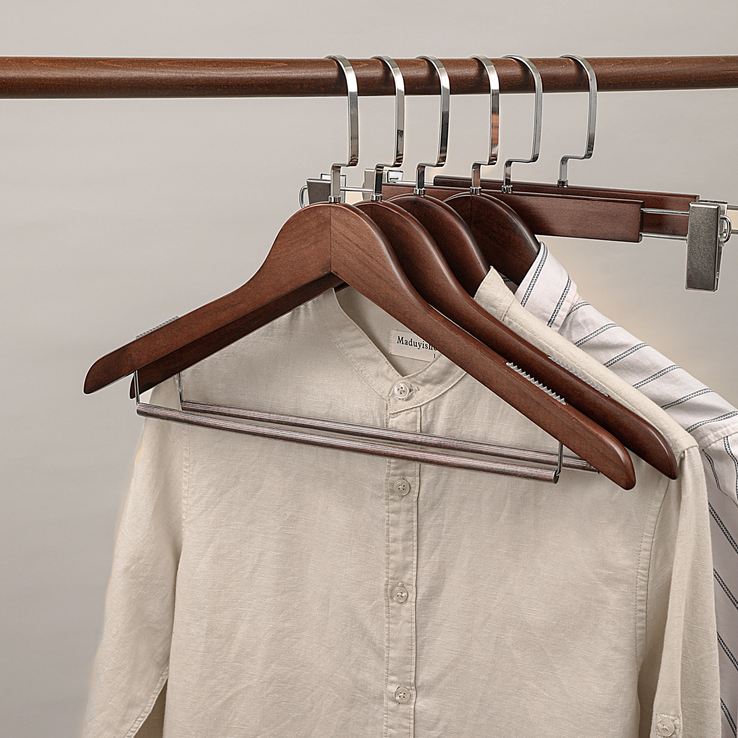 防滑实木衣架家用挂衣无痕木质木头木制衣撑子衣撑衣柜衣服架衣挂,淘宝优惠券,粉丝福利购,淘宝优惠卷