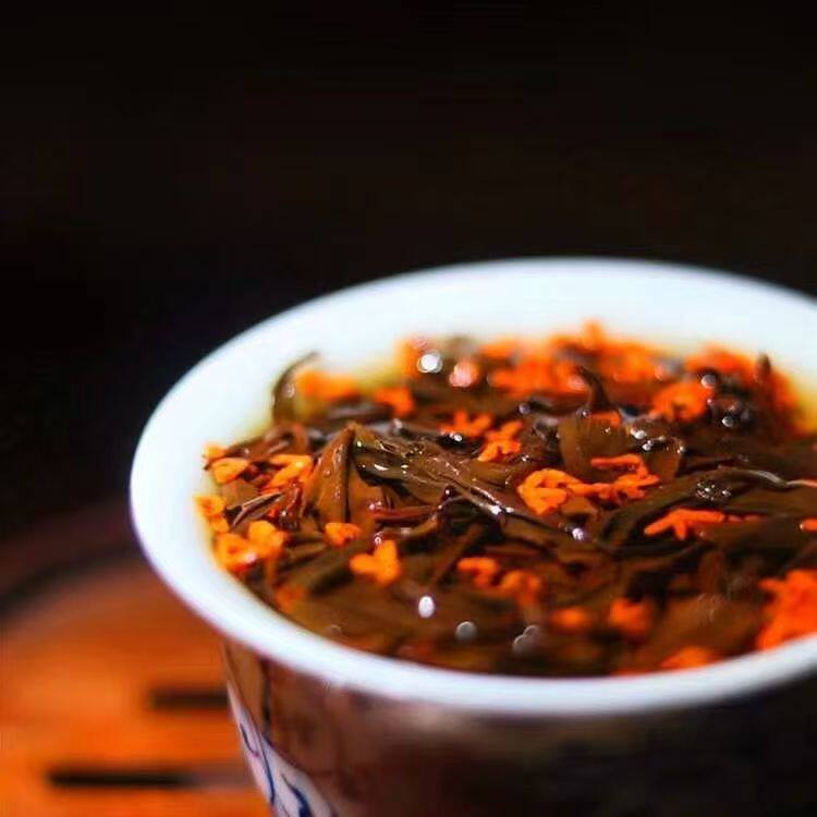 茶良道当季桂花红茶红茶茶叶500克花香桂花香罐装送礼送长辈