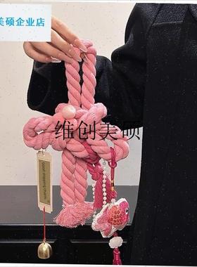 l新年装饰挂件摆件万字结中国u结挂饰2025蛇年春节客厅门挂氛围布