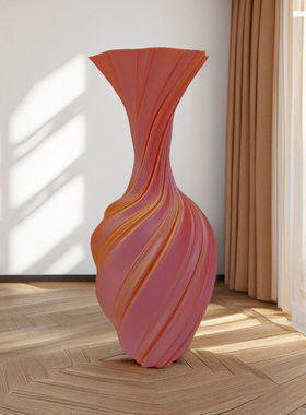 3D打印跨境螺旋插花花摆件工艺品创意简约风插花器级鲜花干花