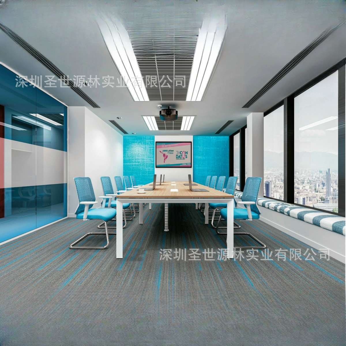 圣世源林钢架系列时尚现代中班台经理主管办公桌职员桌会议桌钢架 - 图0