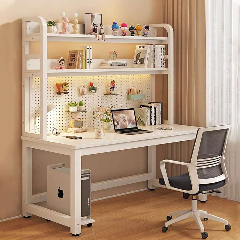 A9L hole board desk cpy7.22 bookshelf integrated table milk student home table oil wind network desktop computer desk