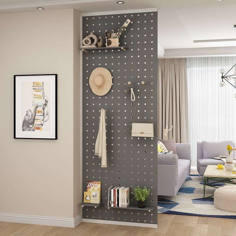 Hole board wind-break living room Xuan TJG closed partition entry door covering solid wood partition simple modern screen generation storage rack