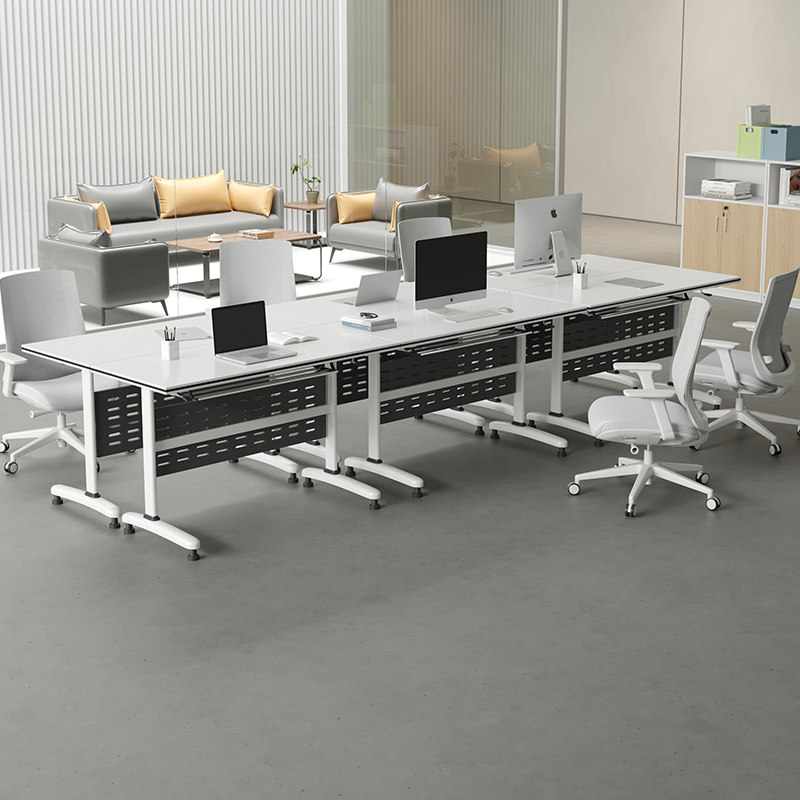 折叠培训桌椅组合拼接长条会议桌办公桌双人学生课桌可移动侧翻桌,淘宝优惠券,粉丝福利购,淘宝优惠卷