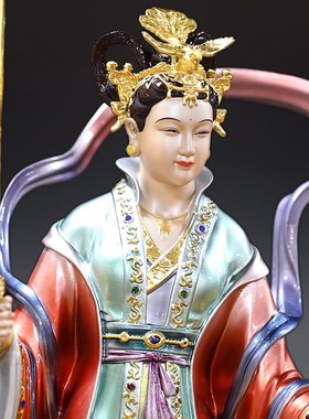 极速台湾a珐琅纯铜九天玄女神像九天玄女娘娘九天圣母无极元君神