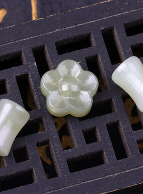 极速和田玉散珠小滴溜碧s玉背云小兔子宝宝锁如意葫芦吊坠散珠隔