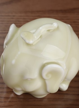 东方泥土《吉祥如意》陶瓷国潮创意小象摆件办公室客厅桌面装饰品