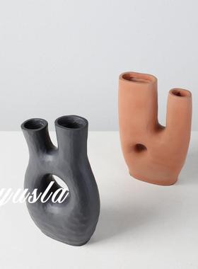 式复古客厅茶几插干花法瓶器餐22232222厅玄关柜楼售处酒花店摆件