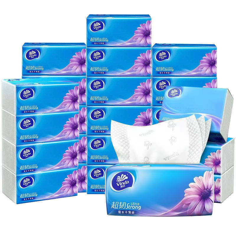 维达超韧抽纸3层100抽餐巾纸卫生纸面巾纸厕纸整箱24包家用实惠装,淘宝优惠券,粉丝福利购,淘宝优惠卷