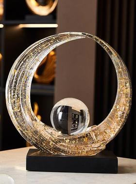 创意设计轻奢财源滚滚电视柜客厅酒柜装饰品摆件轻奢办公室高级感