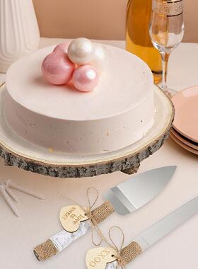 室内花架子实木木质花盆架婚礼蛋糕展示台奶酪板 底座摆件底托