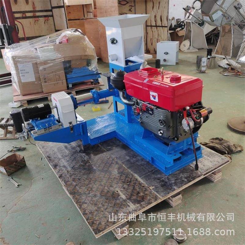 全套鸟食水产漂浮饵料制作颗粒机小型猫粮狗粮机器鱼饲料膨化机 - 图0