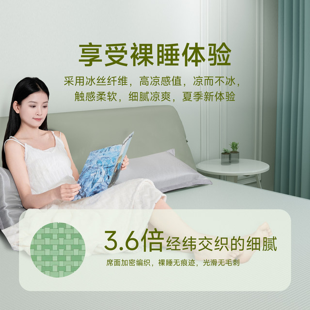 Summer mat 2025 new household mugwort ice silk mat rattan mat sheets and bed sheets air-conditioned dormitory washable soft mat