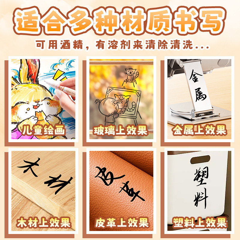 双头记号笔勾线笔美术专用小学生绘画黑色油性笔粗细两头儿童幼儿园马克笔描边笔速干防水防油不掉色工地划线,淘宝优惠券,粉丝福利购,淘宝优惠卷