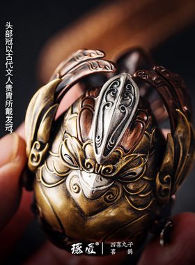 四喜丸子喜鹊丨琢匠国风手把件创意手机支架客厅装饰摆件家居饰品