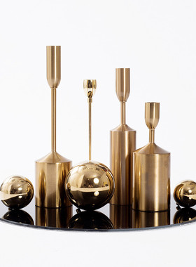 现代简约玻璃圆形托盘轻奢桌面客厅样板房茶几售楼处极简软装饰品