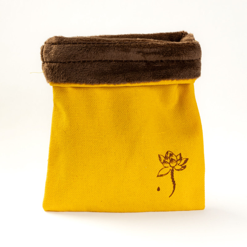 黄色纯棉麻文玩袋子加厚绒布袋束口袋佛珠寺庙手串收纳袋logo定制,淘宝优惠券,粉丝福利购,淘宝优惠卷