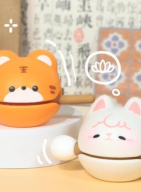 敲佛系功德+1小木鱼解压摆件办公工位敲打神器情绪控制治愈玩具