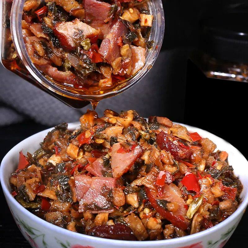 腊肉外婆菜下饭菜正宗农家自制湖南特产香辣开胃咸菜萝卜干瓶装