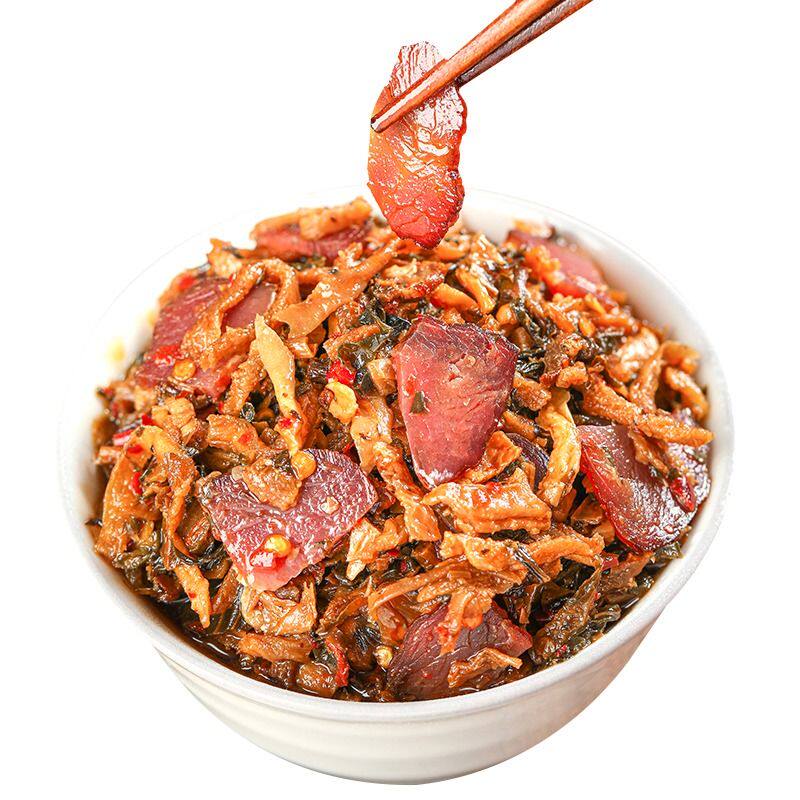 腊肉外婆菜下饭菜正宗农家自制湖南特产香辣开胃咸菜萝卜干瓶装