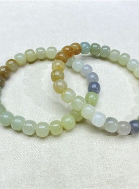 极速特价超值 天然m和田玉多宝色老型珠款手链 女款玉石饰品礼物