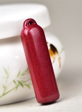 极速保真天然原矿朱砂紫金砂原石光面无事K牌吊坠挂件男女款保平