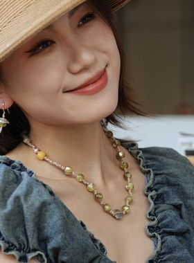 极速【直播间】屿棠绿贝I母项链/手链/耳钉