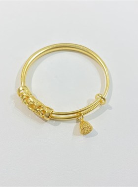 极速爆款饰品越南沙金莲蓬u坠子推拉款手镯 女款沙金镯子饰品礼物