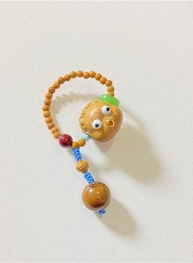 极速爆款b天然文玩檀木呱呱搭配橄榄壳圆珠款手捻指捻 男女款文玩