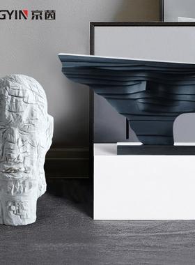 抽象人物艺术品样板间桌面玄关客厅雕塑头像装饰北欧创意小摆件