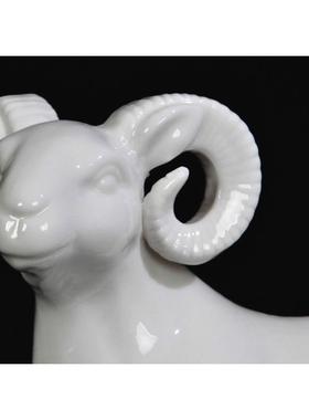 热销推存陶瓷生肖羊摆件工艺品招财白色羊家居装饰品瓷器礼品包邮