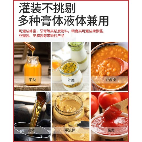 全自动单头灌装机番茄酱花生酱蜂蜜膏体伺服转子泵灌装机设备 - 图1