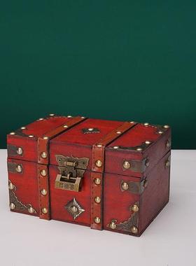 老式复古箱子摆件木箱子70年代怀旧老物件短视频拍摄道具软装饰品