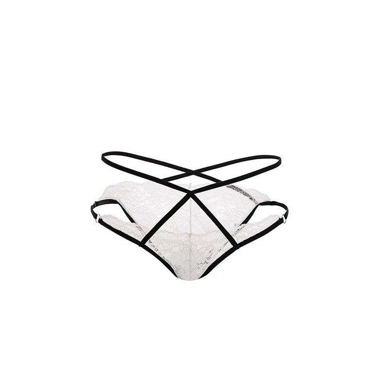 交叉蕾丝内裤女生纯欲女舒适性感诱惑腰低腰棉档三角裤法式性感,淘宝优惠券,粉丝福利购,淘宝优惠卷
