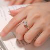 GIA natural diamond Pt950 six-claw natural diamond ring 1 carat couple ring wedding proposal ring for girlfriend