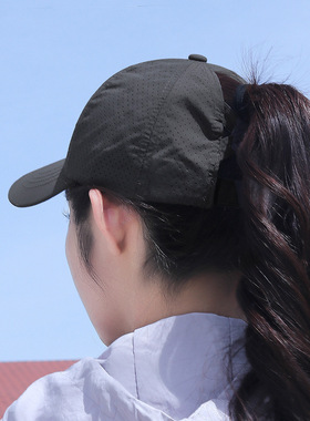 帽子女可扎高马尾半空顶棒球帽