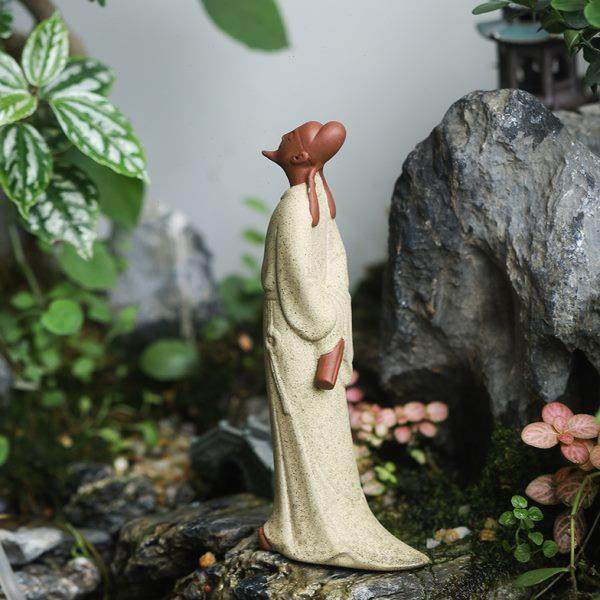 古代人物放工艺品桌面家居雕塑白陶瓷新中式书房李装饰摆件雕像摆 - 图2