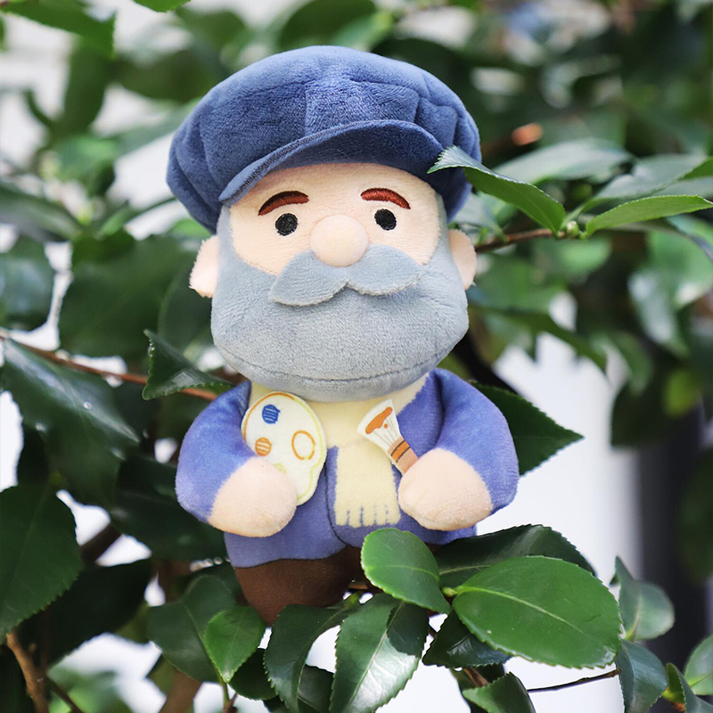 苏州博物馆文创周边挂件莫奈毛绒公仔玩偶棉花娃娃玩具女孩包挂件 - 图3