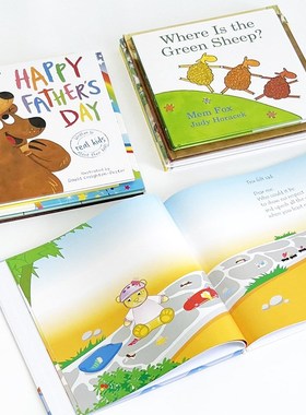 简约艺术儿童房绘本插画样板房装饰真书小孩房英文精装书本摆件