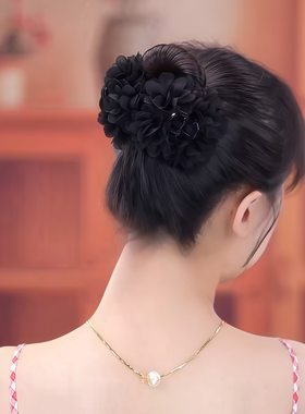 玫瑰花朵小抓夹森系发夹女2026新款后脑勺半扎发夹子头花头饰发卡