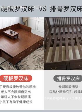 小沙户型简约新RNX中罗式妃汉床全贵榻多功能发床储物床推拉伸缩