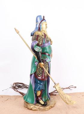 艺厂家关YTG-0061公烧铜色关公立彩绘关公工品家居办公摆件