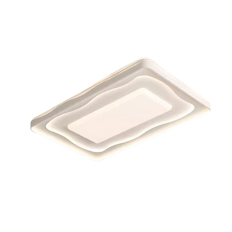 全949光餐谱护现眼客厅灯代约奶油风吸顶灯套个性波浪卧简室房间 - 图3